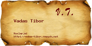 Vadas Tibor névjegykártya